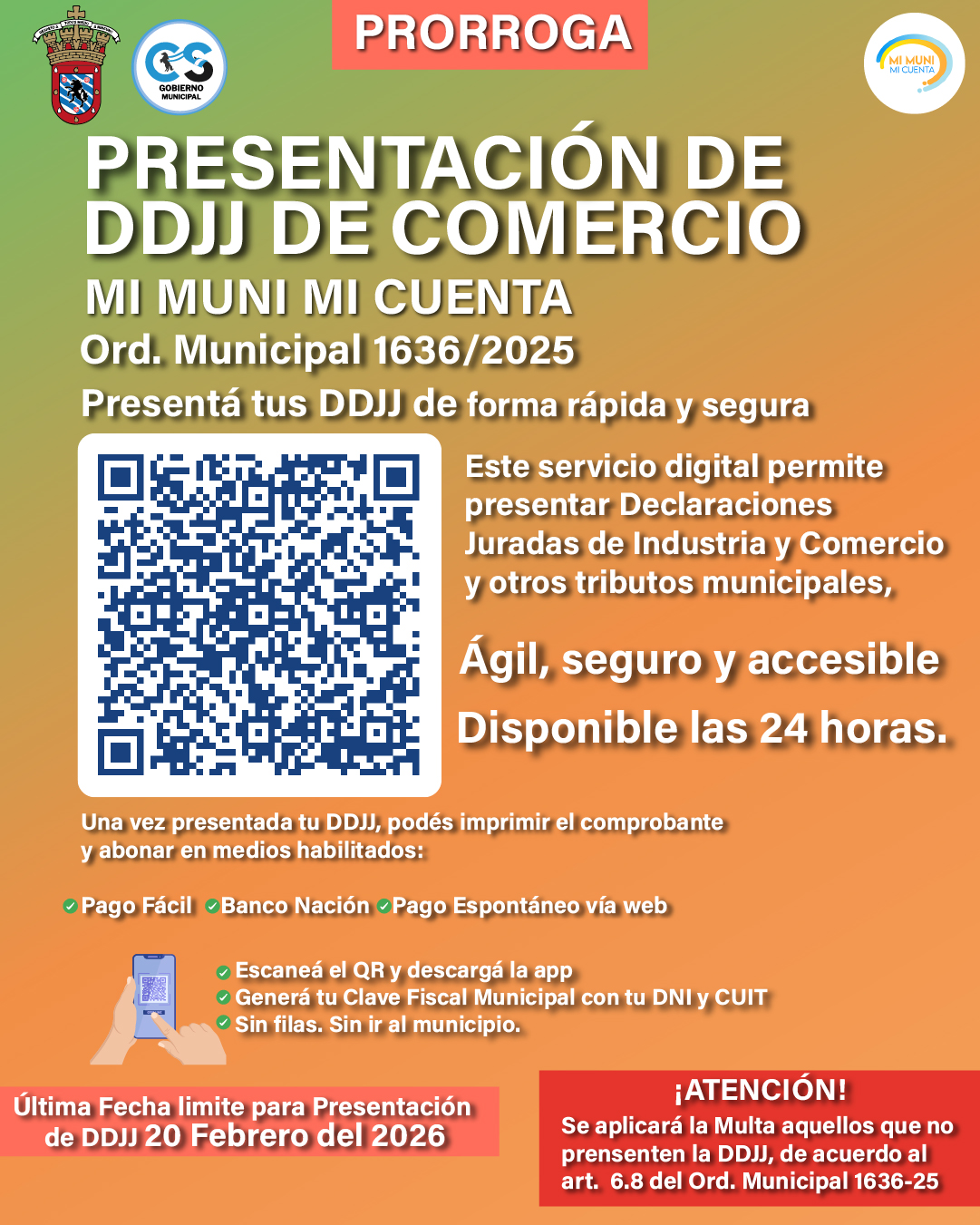 Prórroga para la Presentación de DDJJ de Comercio