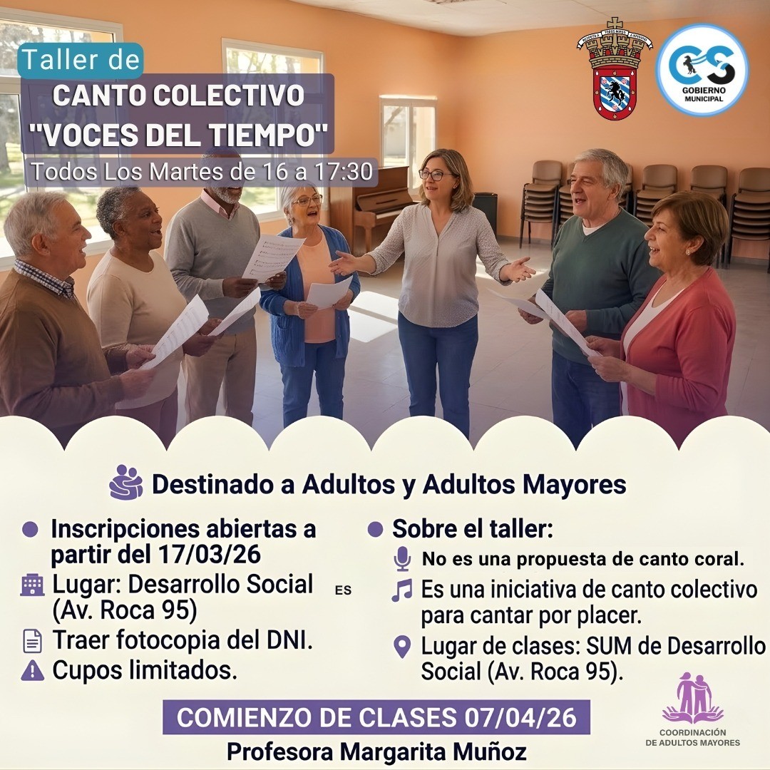 🎤🎶 TALLER DE CANTO COLECTIVO "VOCES DEL TIEMPO"