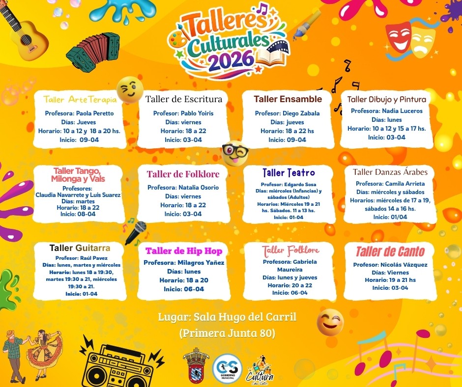 🎨 TALLERES CULTURALES 2026 🎭