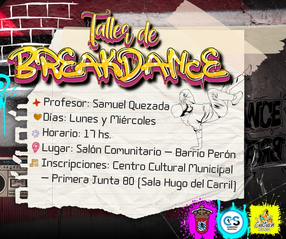Inscripciones abiertas para el nuevo Taller Municipal de Breakdance