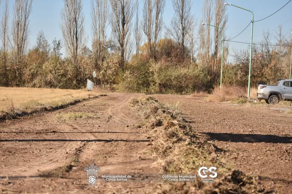 Trabajos de limpieza y desmalezamiento con maquinaria pesada en el barrio Nueva Era